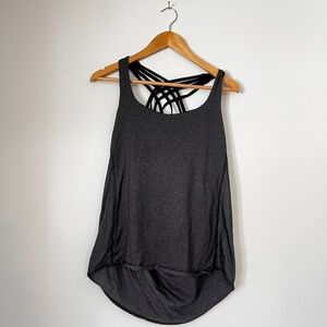 lululemon Black/Gray “Free to be Serene” Shelf Bra Tank Top, sz. 10